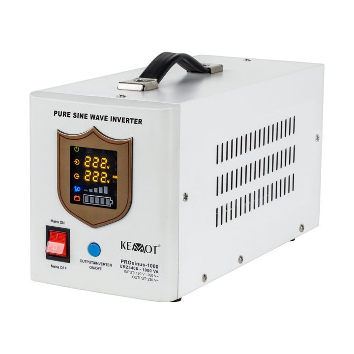 KEMOT PROsinus-1000 emergency power supply unit – a pure sine wave inverter with a 12V charging function 230V 1000VA/700W