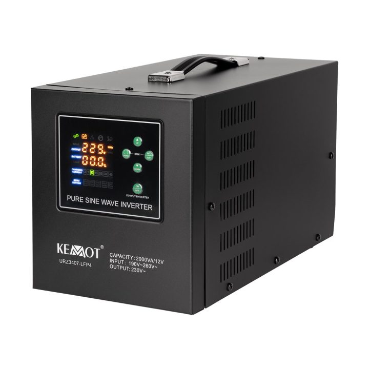 KEMOT PROsinus-2000 emergency power supply unit – a pure sine wave inverter with a 12V charging function 230V 2000VA/1200W
