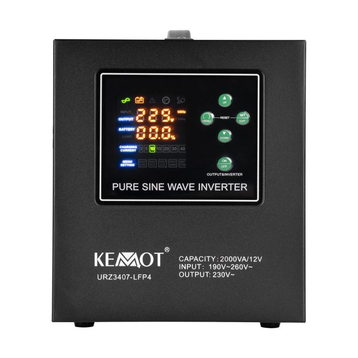 KEMOT PROsinus-2000 emergency power supply unit – a pure sine wave inverter with a 12V charging function 230V 2000VA/1200W