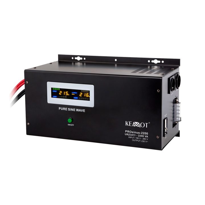 KEMOT PROsinus-2200 wall-mounted emergency power supply unit – inverter with a pure sine wave output and 12V charging function 2