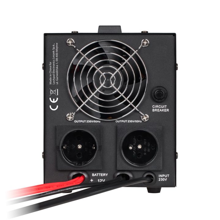 KEMOT PROsinus-500 emergency power supply unit – inverter with a pure sine wave output and 12V charging function 230V 500VA/300W