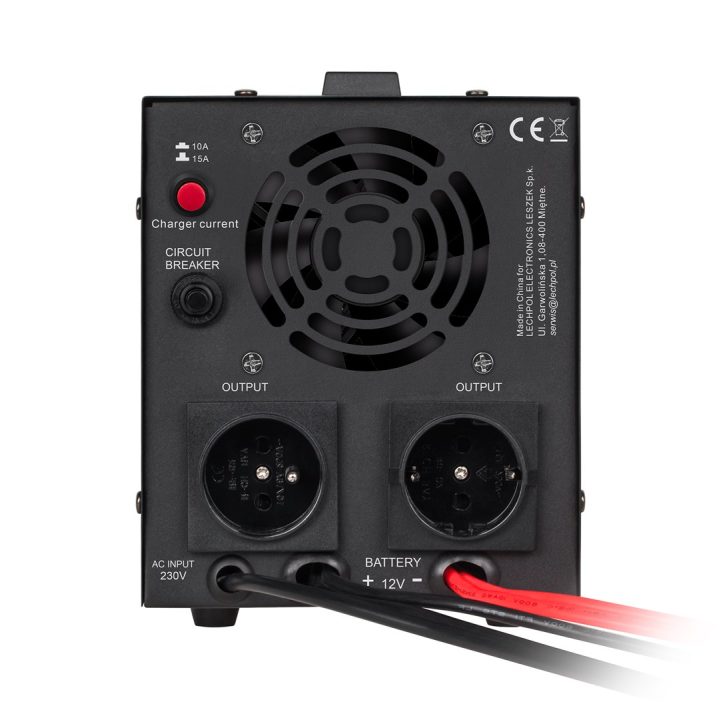 KEMOT PROsinus-800 emergency power supply unit – a pure sine wave inverter with a 12V charging function 230V 800VA/500W – black