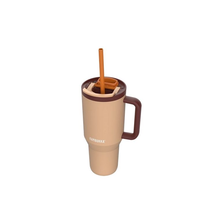 Thermal mug with telescopic straw Kambukka Rio Tumbler 950ml Almond Dream