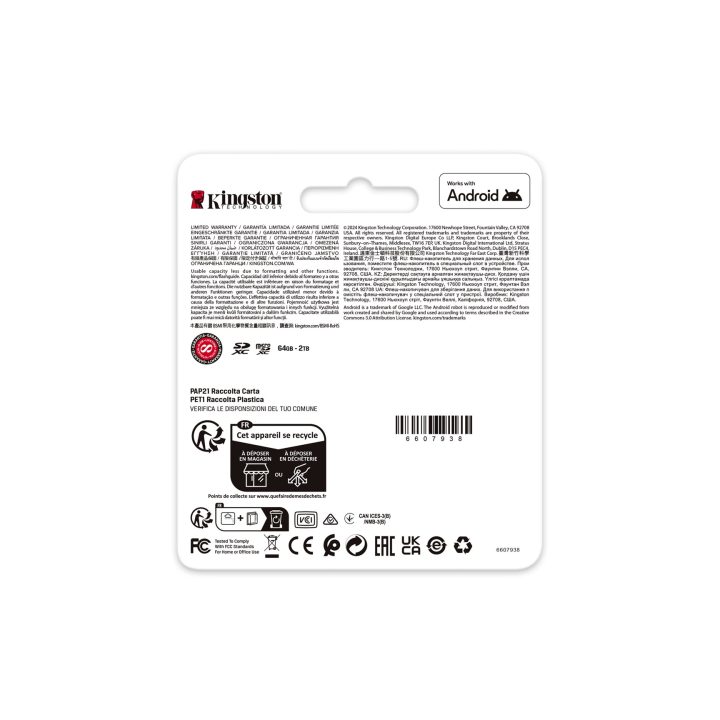 Kingston Technology 128GB microSDXC Canvas Go Plus Gen4 200MB/s A2 U3 V30 Card + Adapter