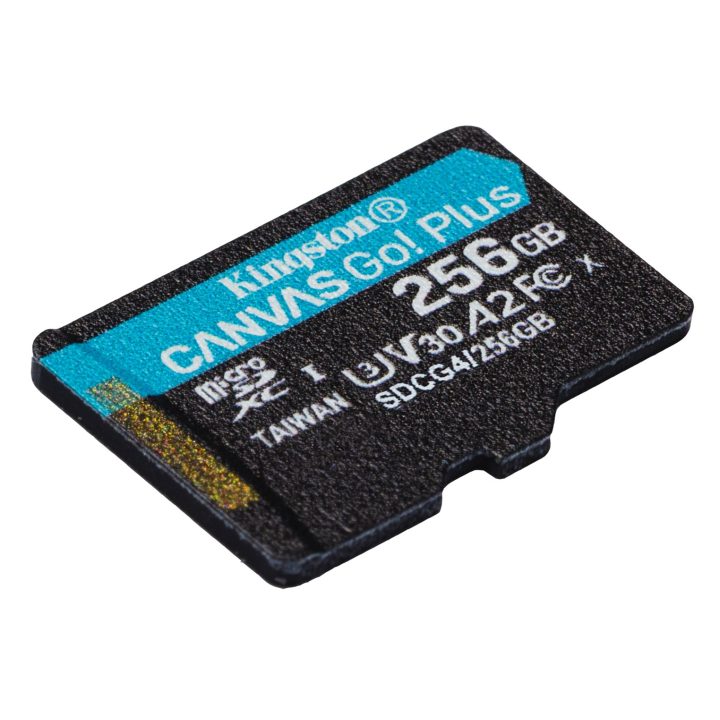 Kingston Technology 256GB microSDXC Canvas Go Plus Gen4 200MB/s A2 U3 V30 Card + Adapter