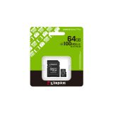 Kingston Technology 64GB microSDXC Canvas Select Plus Gen3 100MB/s A1 Card + Adapter