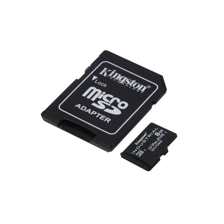 Kingston Technology 8GB microSDHC Industrial C10 A1 pSLC Card + SD Adapter