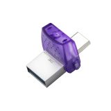 Kingston Technology DataTraveler microDuo 3C USB flash drive 64 GB USB Type-A / USB Type-C 3.2 Gen 1 (3.1 Gen 1) Purple Stainles