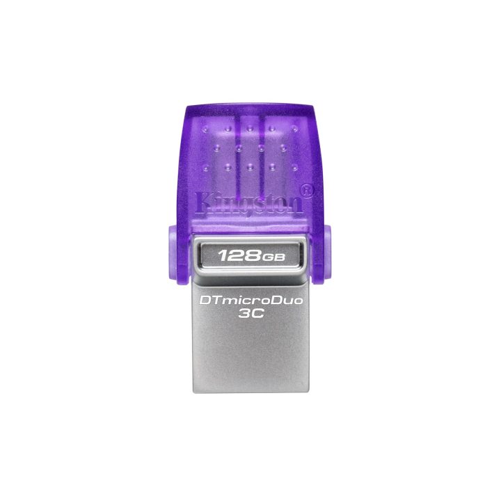 Kingston Technology DataTraveler microDuo 3C USB flash drive 64 GB USB Type-A / USB Type-C 3.2 Gen 1 (3.1 Gen 1) Purple Stainles