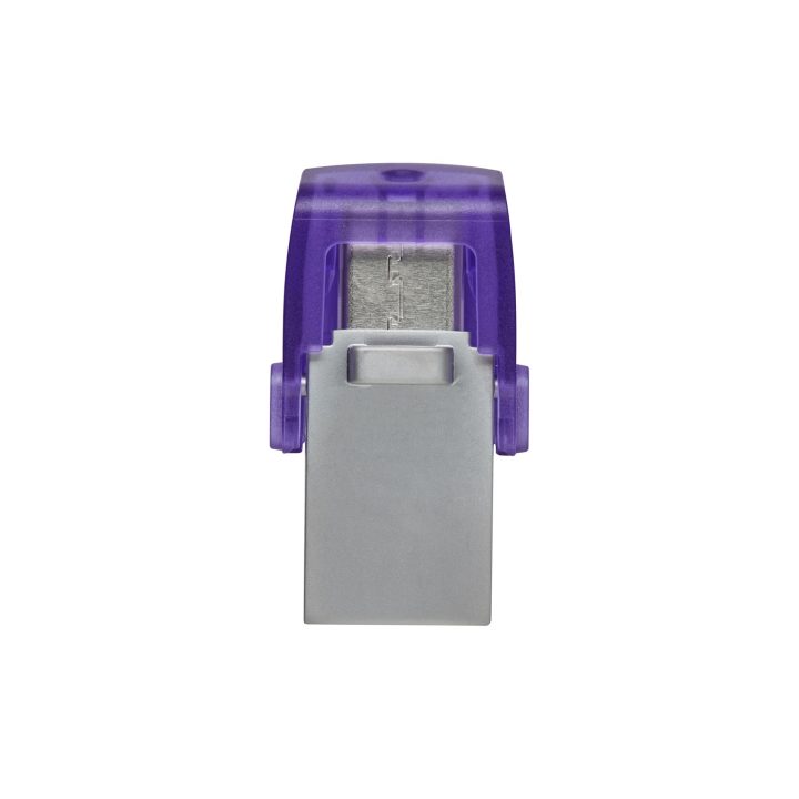 Kingston Technology DataTraveler microDuo 3C USB flash drive 64 GB USB Type-A / USB Type-C 3.2 Gen 1 (3.1 Gen 1) Purple Stainles