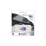 Kingston Technology DataTraveler microDuo 3C USB flash drive 64 GB USB Type-A / USB Type-C 3.2 Gen 1 (3.1 Gen 1) Purple Stainles
