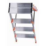 Krause Dopplo double-sided step ladder silver