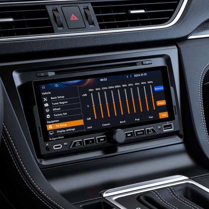 Kruger&Matz KM2017 1DIN CarPlay/AndroidAuto car radio