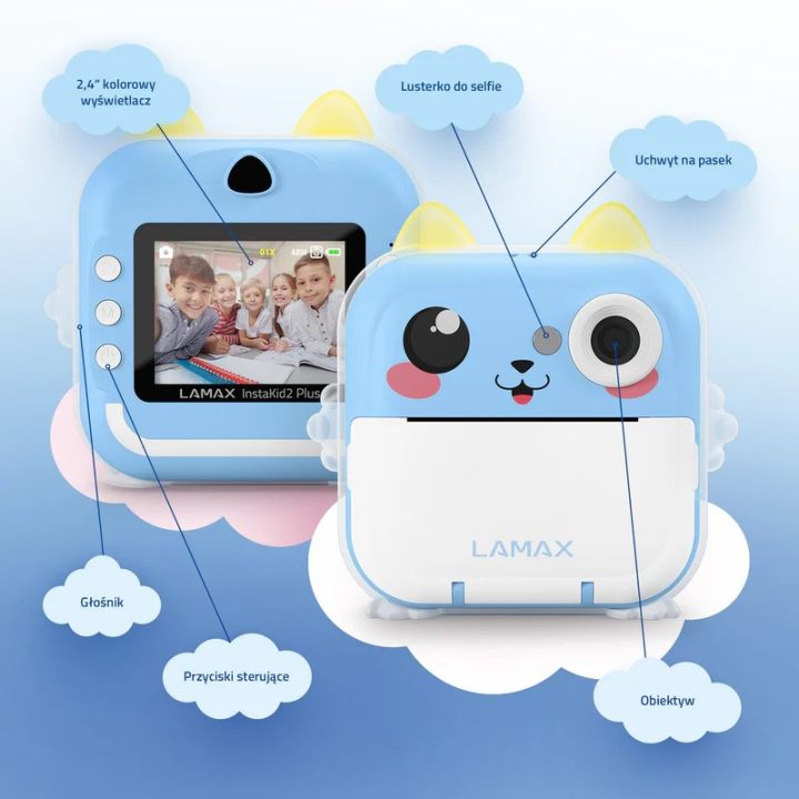 Kids’ camera LAMAX InstaKid2 Plus blue