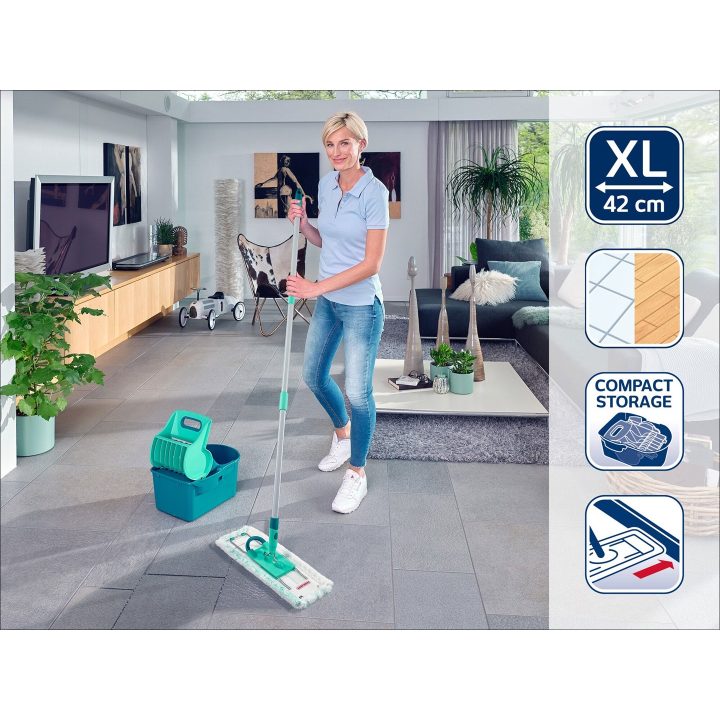Leifheit 55092 mop Microfibre 8000 ml Dry&wet Microfiber Blue Grey