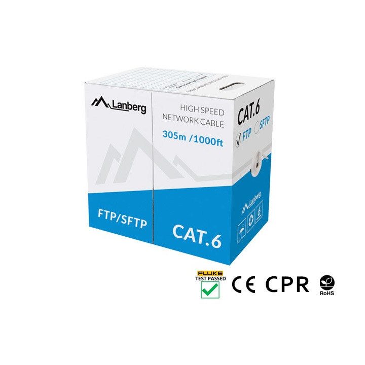 LANBERG CABLE FTP CAT.6 305M WIRE CU GRAY