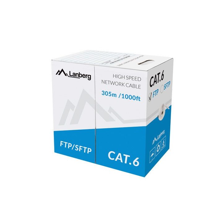 LANBERG CABLE FTP CAT.6 305M WIRE CU GRAY