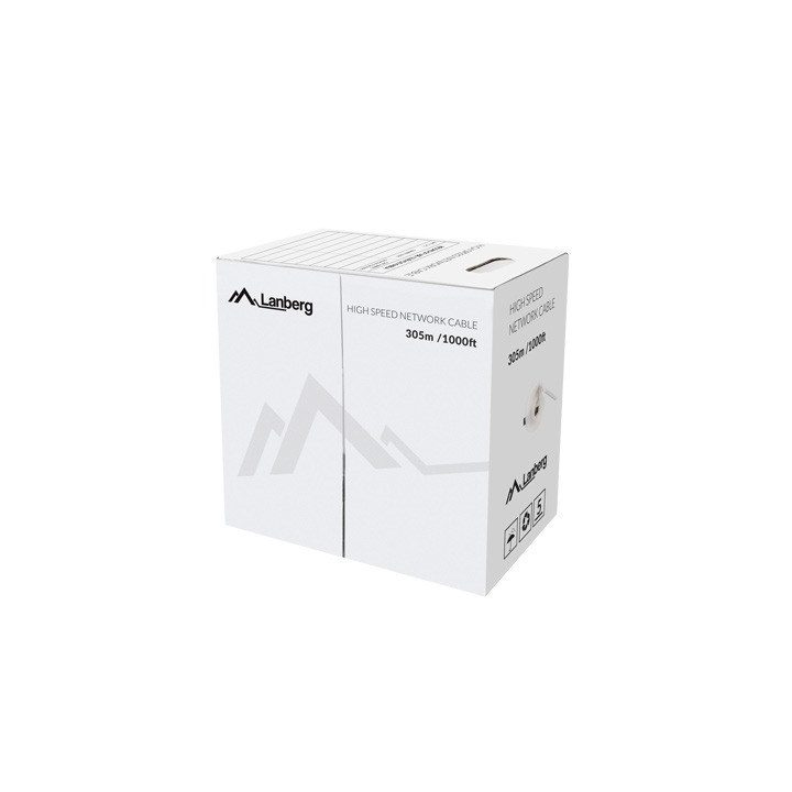 LANBERG CABLE UTP CAT.5E 305M WIRE CU YELLOW FLUKE