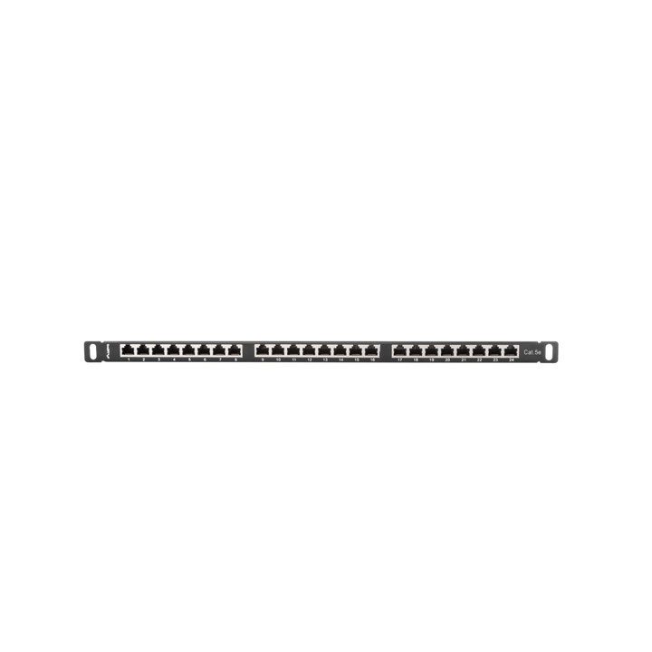 LANBERG PATCH PANEL 24 PORT 0.5U CAT.5E FTP BLACK