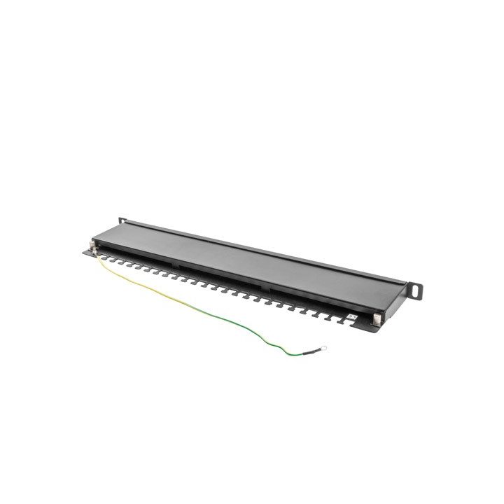 LANBERG PATCH PANEL 24 PORT 0.5U CAT.5E FTP BLACK