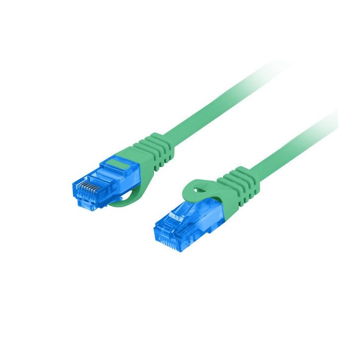 LANBERG PATCHCORD S/FTP CAT.6A 0.5M GREEN LSZH
