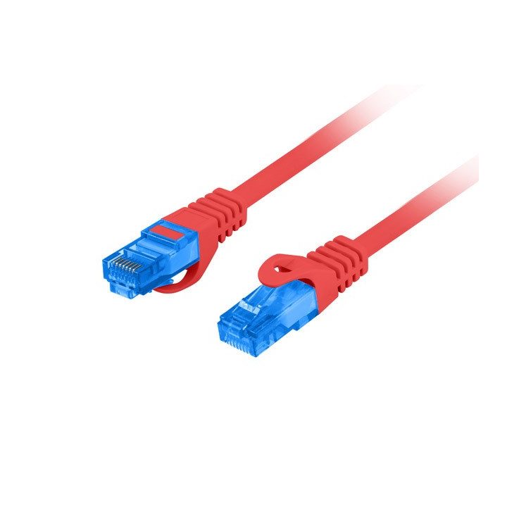 LANBERG PATCHCORD S/FTP CAT.6A 1M RED LSZH