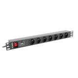 LANBERG PDU RACK POWER STRIP (1U 10A 7X 230V 2M)