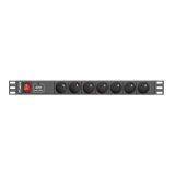 LANBERG PDU RACK POWER STRIP (1U 10A 7X 230V 2M)