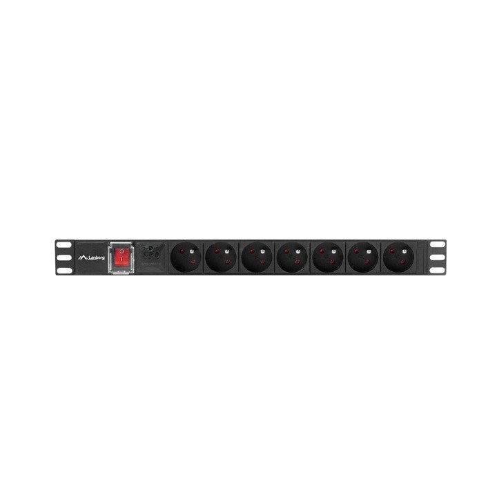 LANBERG PDU RACK POWER STRIP (1U 16A 7X 230V 2M)