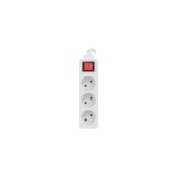 LANBERG POWER STRIP 3M WHITE 3X 230V PL WITH SWITCH