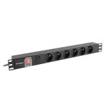 LANBERG POWER STRIP PDU RACK 19 (1U 16A 6X 230V PL 2m)