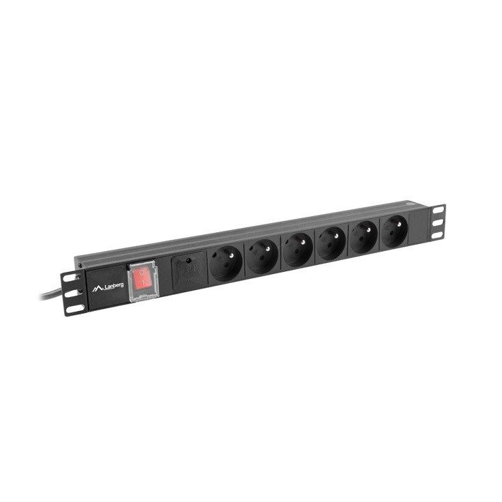 LANBERG POWER STRIP PDU RACK 19 (1U 16A 6X 230V PL 2m)