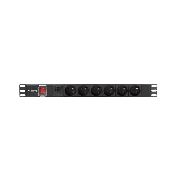 LANBERG POWER STRIP PDU RACK 19 (1U 16A 6X 230V PL 2m)