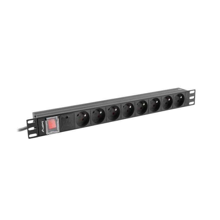 LANBERG POWER STRIP PDU RACK 19 (1U 16A 7X Shuko 2m)