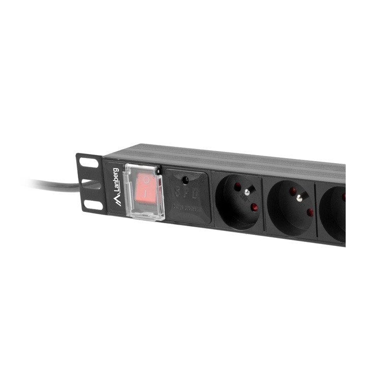 LANBERG POWER STRIP PDU RACK 19 (1U 16A 7X Shuko 2m)