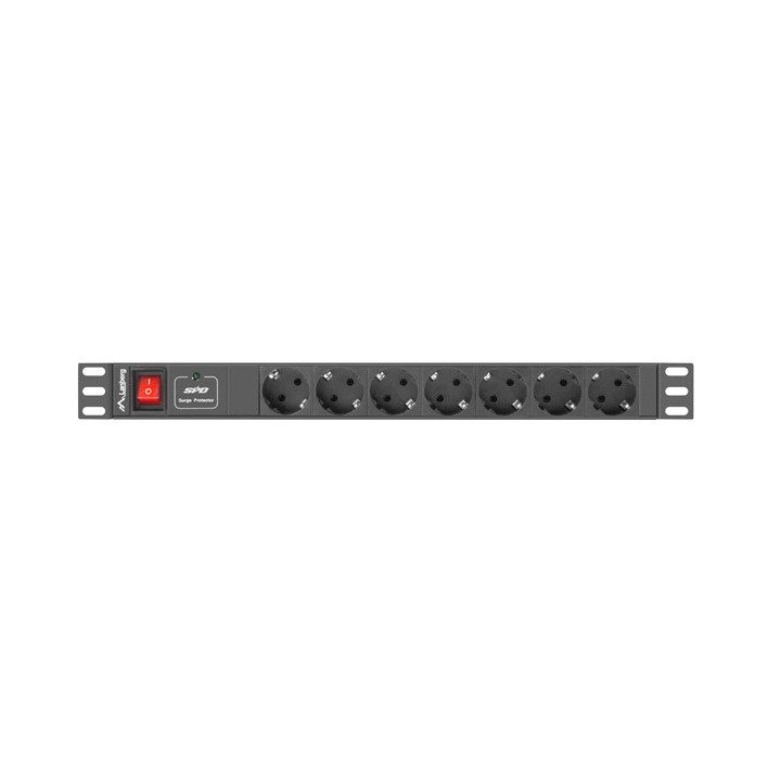 LANBERG POWER STRIP. RACK PDU (1U 16A 7X SHUKO 2M)
