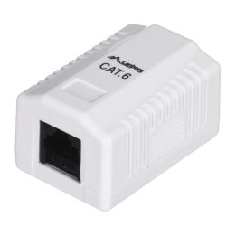 LANBERG SURFACE MOUNTING SOCKET CAT.6 1XRJ45 WHITE