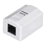 LANBERG SURFACE MOUNTING SOCKET CAT.6 1XRJ45 WHITE