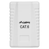 LANBERG SURFACE MOUNTING SOCKET CAT.6 1XRJ45 WHITE