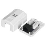 LANBERG SURFACE MOUNTING SOCKET CAT.6 1XRJ45 WHITE