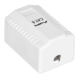 LANBERG SURFACE MOUNTING SOCKET CAT.6 1XRJ45 WHITE