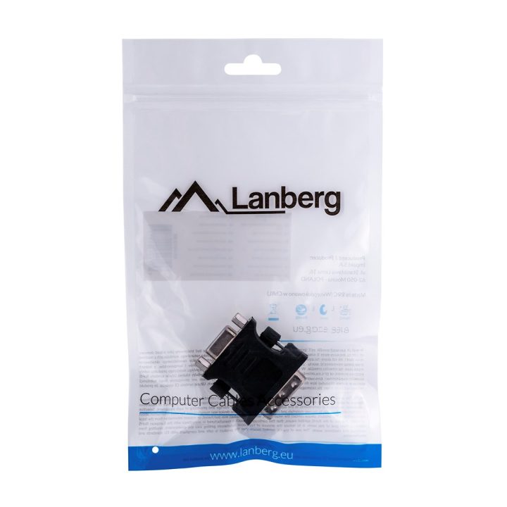 Lanberg AD-0012-BK cable gender changer DVI-I VGA (D-Sub) Black