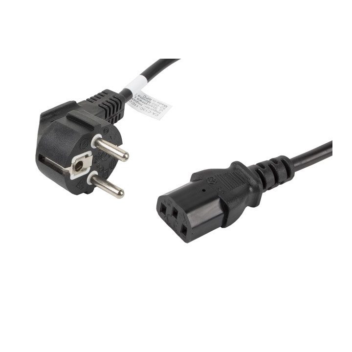 Lanberg CA-C13C-11CC-0018-BK power cable Black 1.8 m C13 coupler CEE7/7