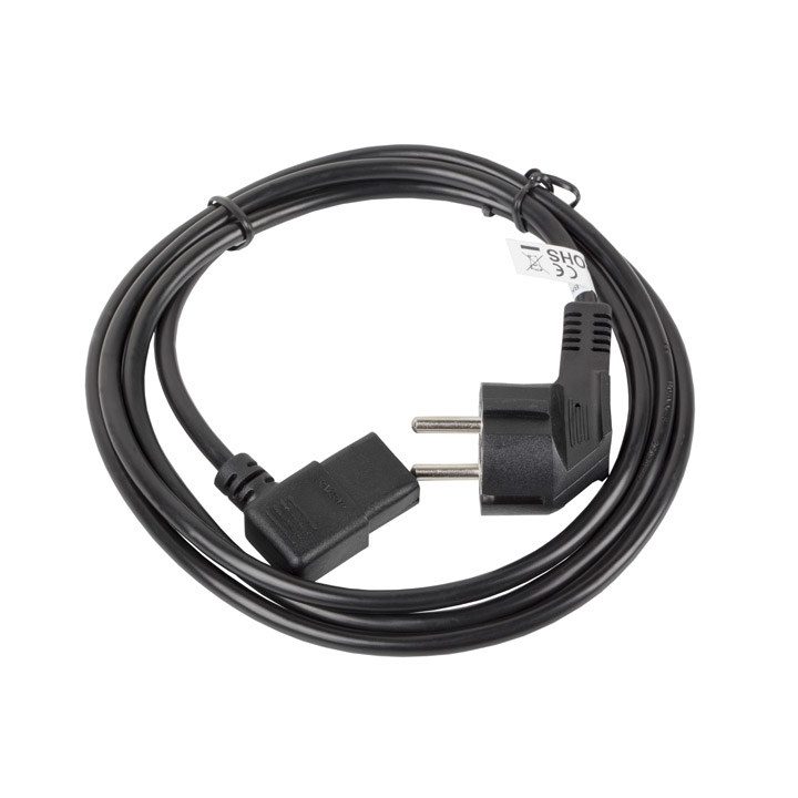 Lanberg CA-C13C-12CC-0018-BK power cable Black 2 m C13 coupler CEE7/7