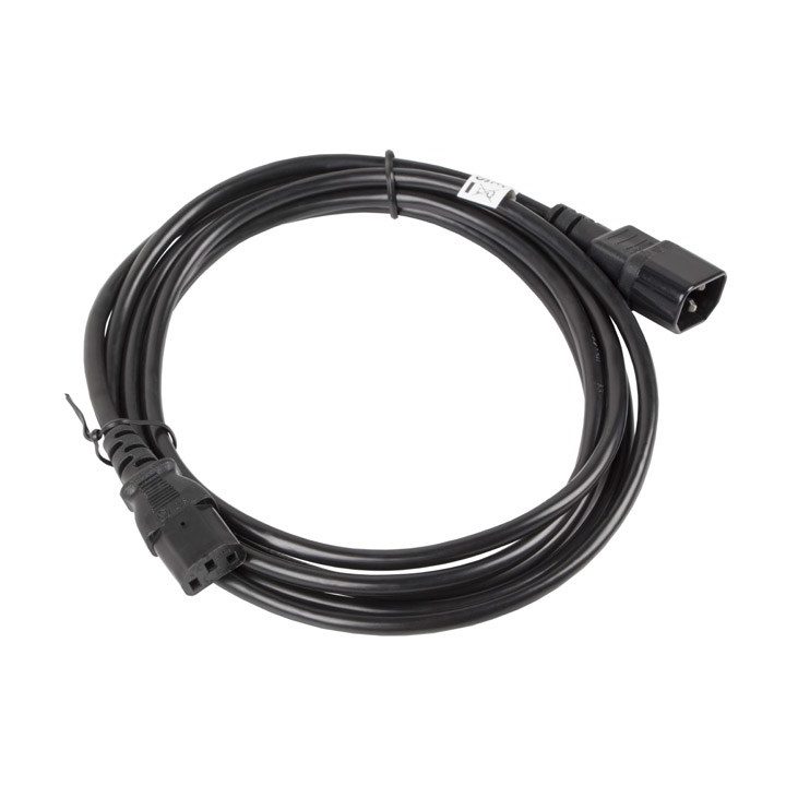 Lanberg CA-C13E-11CC-0030-BK power cable Black 3 m C13 coupler C14 coupler