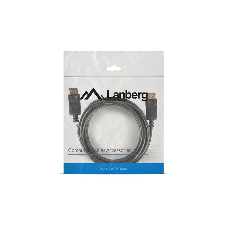Lanberg CA-DPDP-10CC-0030-BK DisplayPort cable 3 m Black