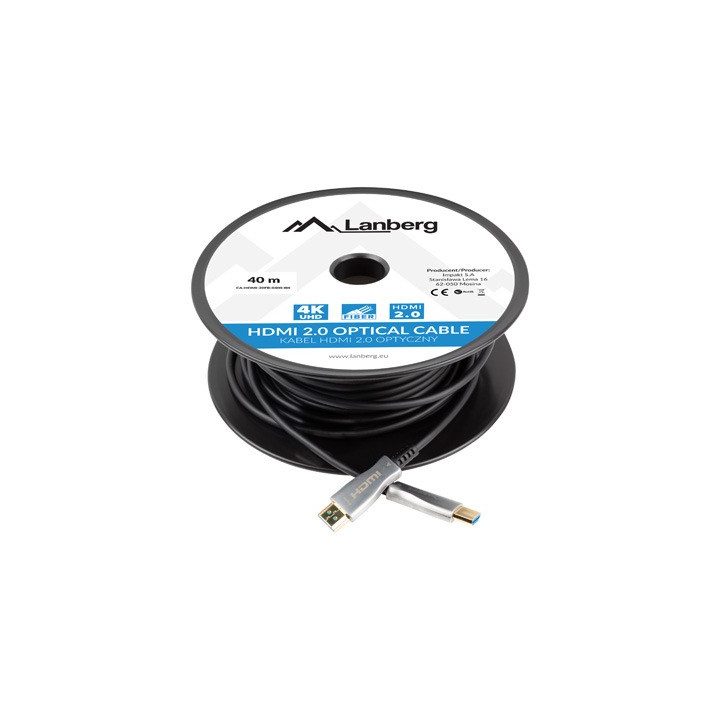Lanberg CA-HDMI-20FB-0400-BK optical cable HDMI M/M 40m v2.0 4K AOC