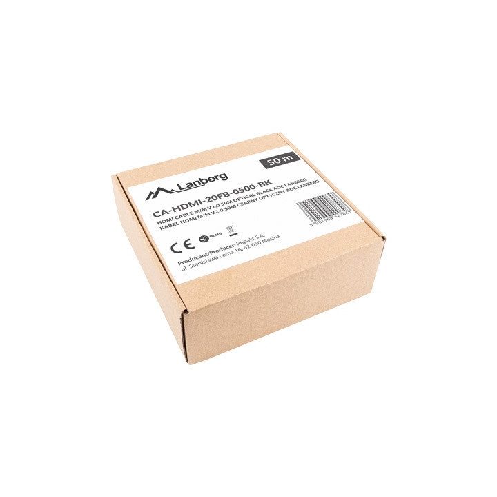 Lanberg CA-HDMI-20FB-0500-BK optical cable HDMI M/M 50m v2.0 4K AOC