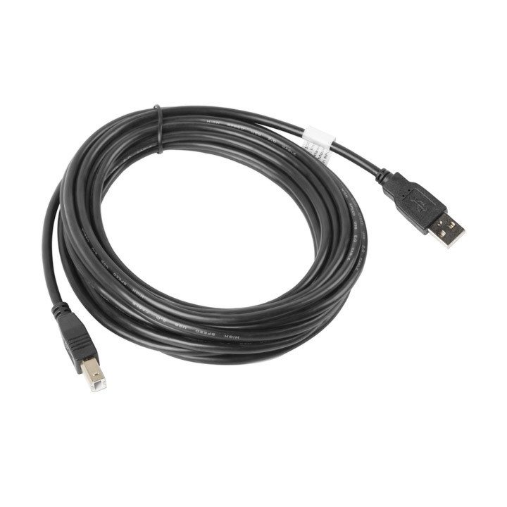 Lanberg CA-USBA-10CC-0050-BK USB cable USB 2.0 5 m USB B Black