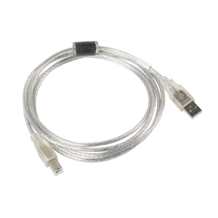 Lanberg CA-USBA-12CC-0018-TR USB cable USB 2.0 1.8 m USB B Transparent